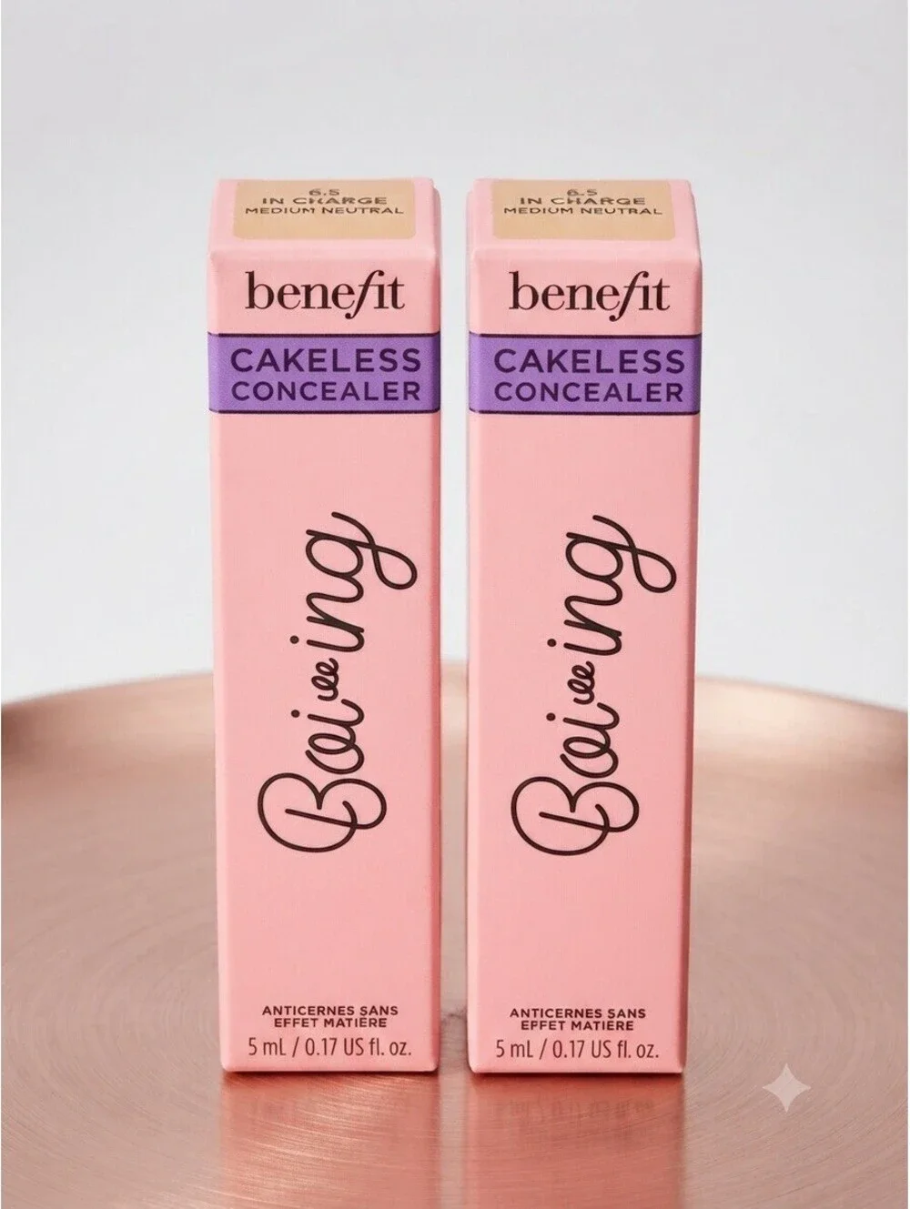 Benefit Boi-ing Cakeless LiquidConcealer (6.5 In Charge Medium Neutral) Set of 2